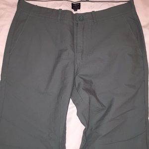 Green cotton chinos